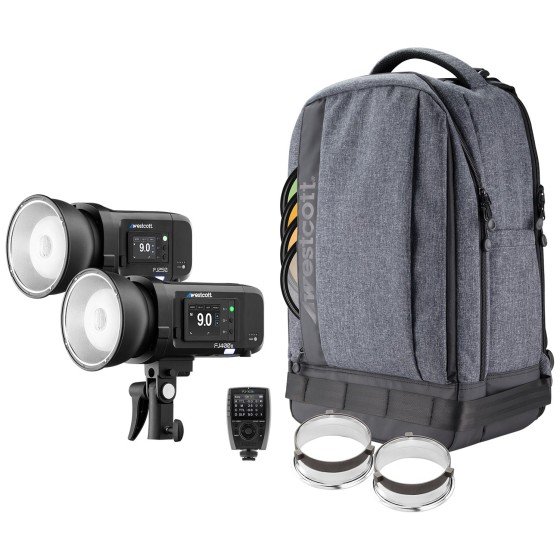 FJ Wireless 2-Light Portable Portrait Flash Kit with FJ-X3 Wireless Trigger