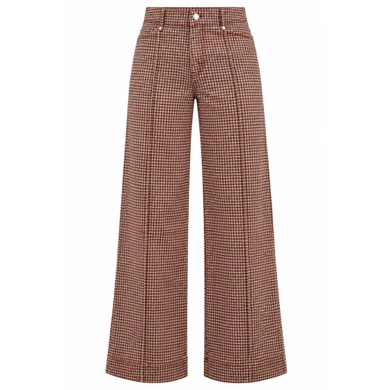 Checked Into Fall Mocha Gingham Pants