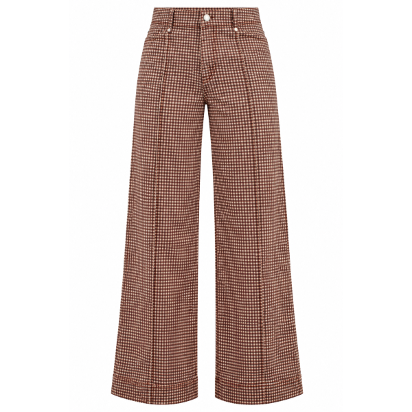 Checked Into Fall Mocha Gingham Pants