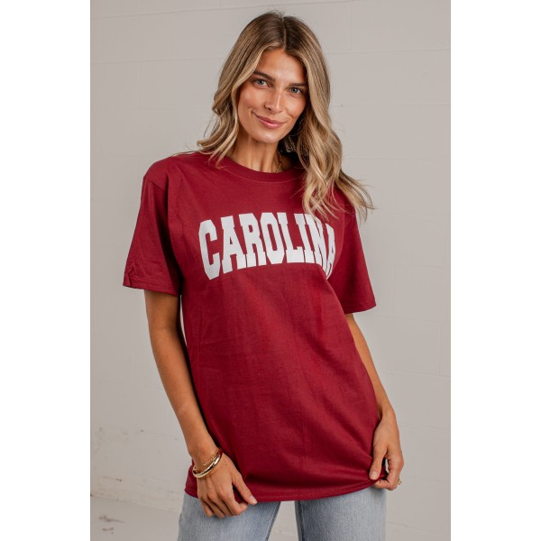 Burgundy Carolina Graphic Tee