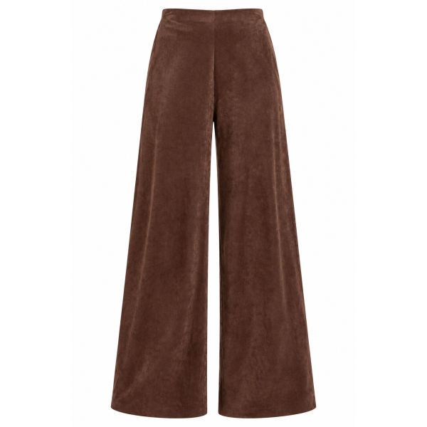 Pumpkin Lane Brown Suede Wide Leg Pants