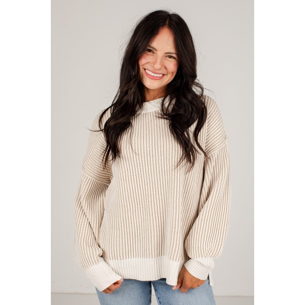 A Slower Pace Striped Sweater