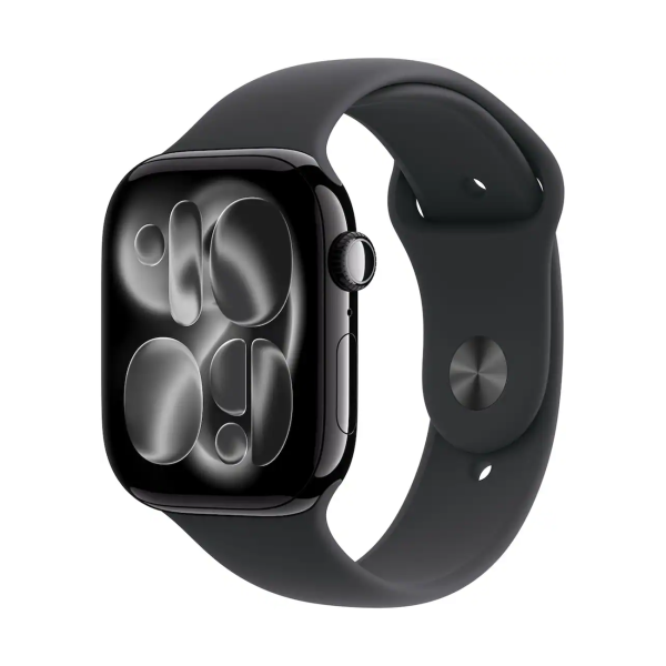 Apple Watch Series 11 46mm GPS Jet Black Case w Black Sport Band M/L MEUX4LW/A