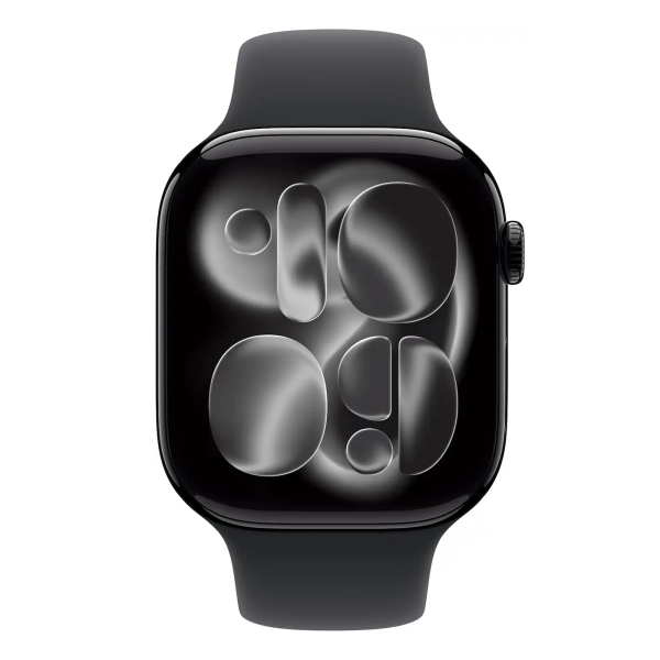 Apple Watch Series 11 46mm GPS Jet Black Case w Black Sport Band M/L MEUX4LW/A