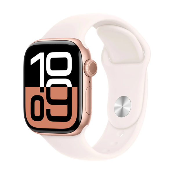 Apple Watch Series 10 42mm GPS ローズゴールド ライトブラッシュバンド S/M