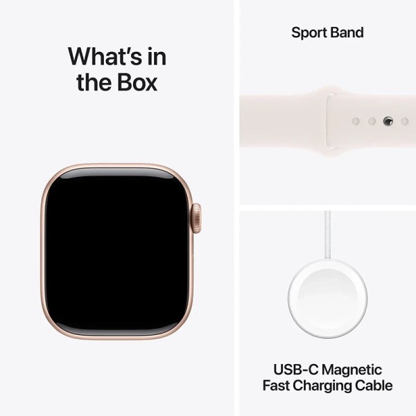 Apple Watch Series 10 42mm GPS ローズゴールド ライトブラッシュバンド S/M