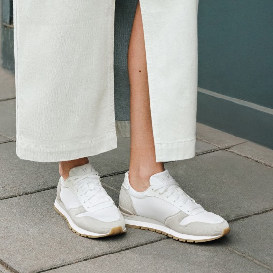 Unisex Satin Luxe Sneakers (Allegro) - Off Grey White