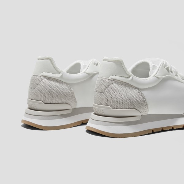 Unisex Satin Luxe Sneakers (Allegro) - Off Grey White