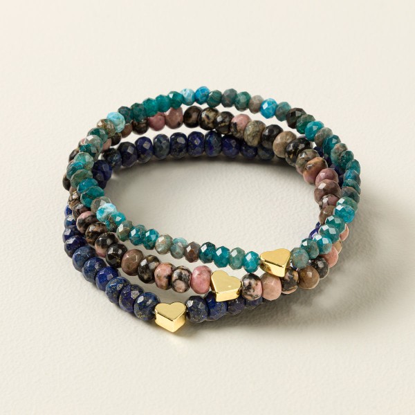 Hidden Heart Beaded Bracelet