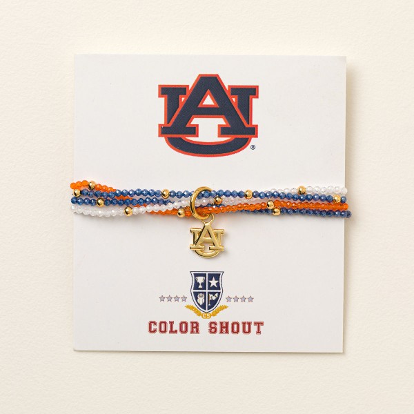 College Logo Beaded Bracelet