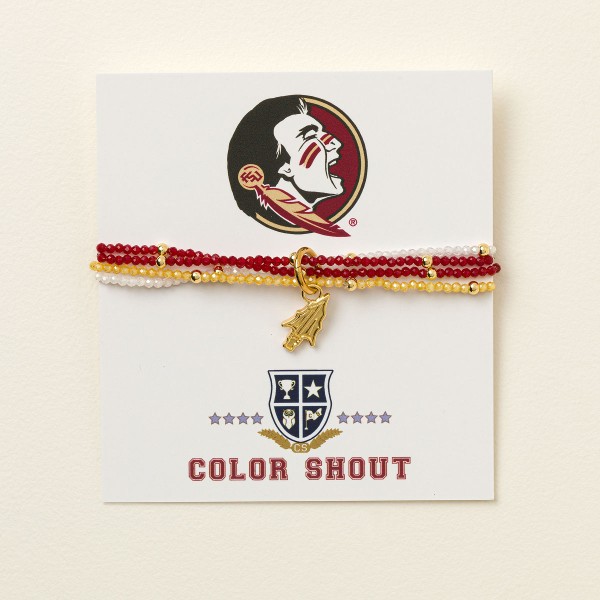 College Logo Beaded Bracelet
